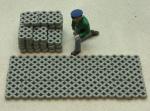 1:32 Rasengitterplatte, grau, 50 Stück | Polymerbeton | Miniaturbeton