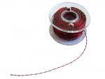 Fädeldraht/Kupferlackdraht 0,15 mm 10 m Rolle Farbe: ROT und SCHWARZ verdrillt